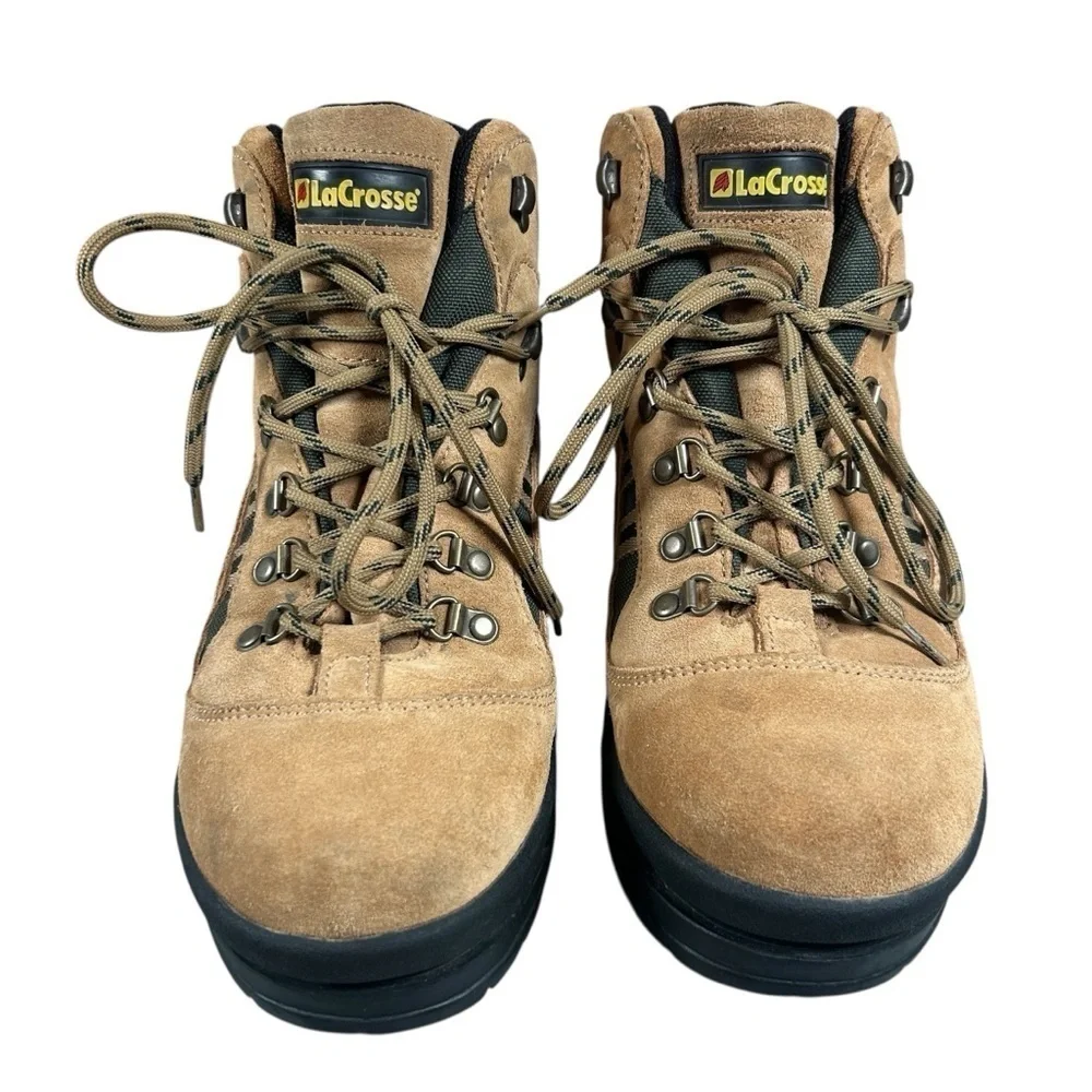 LaCrosse 7610 Vintage Suede Hiking Boots Tan Brown Men's Size 11W